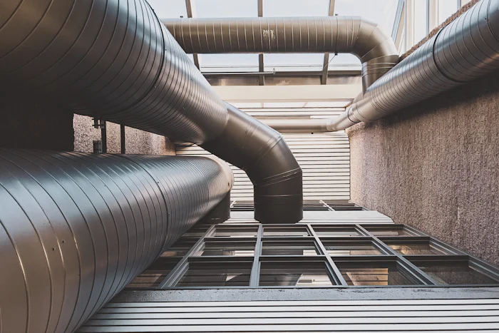 Insulated mechanical piping in a commercial building